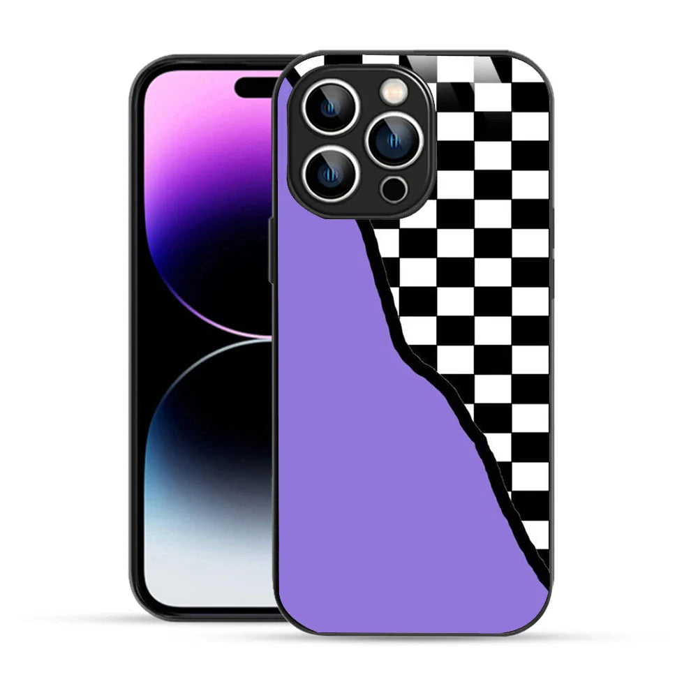 Bornstud Retro Checkerboard Aesthetic Printed Case for iPhone 14 Pro Max