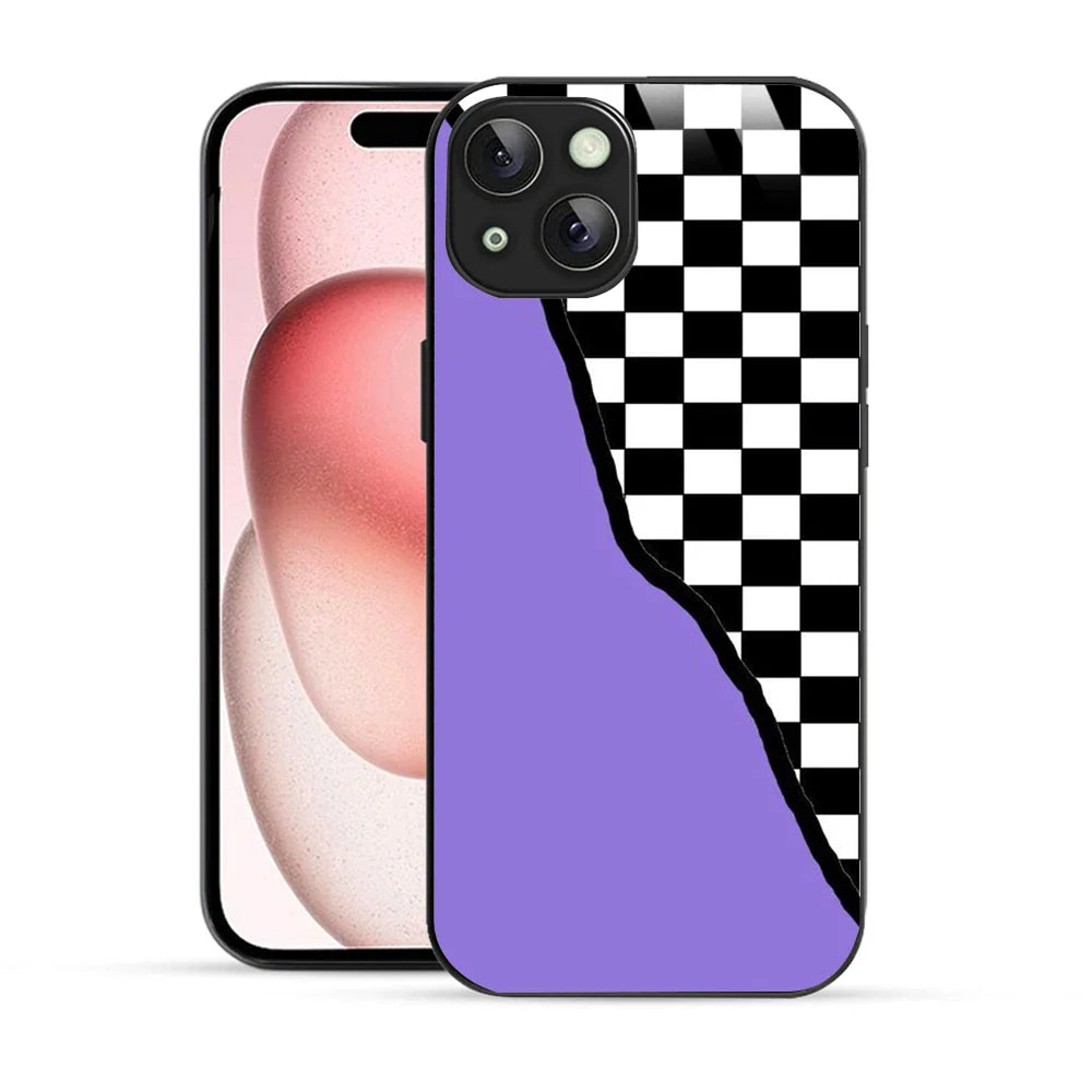 Bornstud Retro Checkerboard Aesthetic Printed Case for iPhone 15 Plus