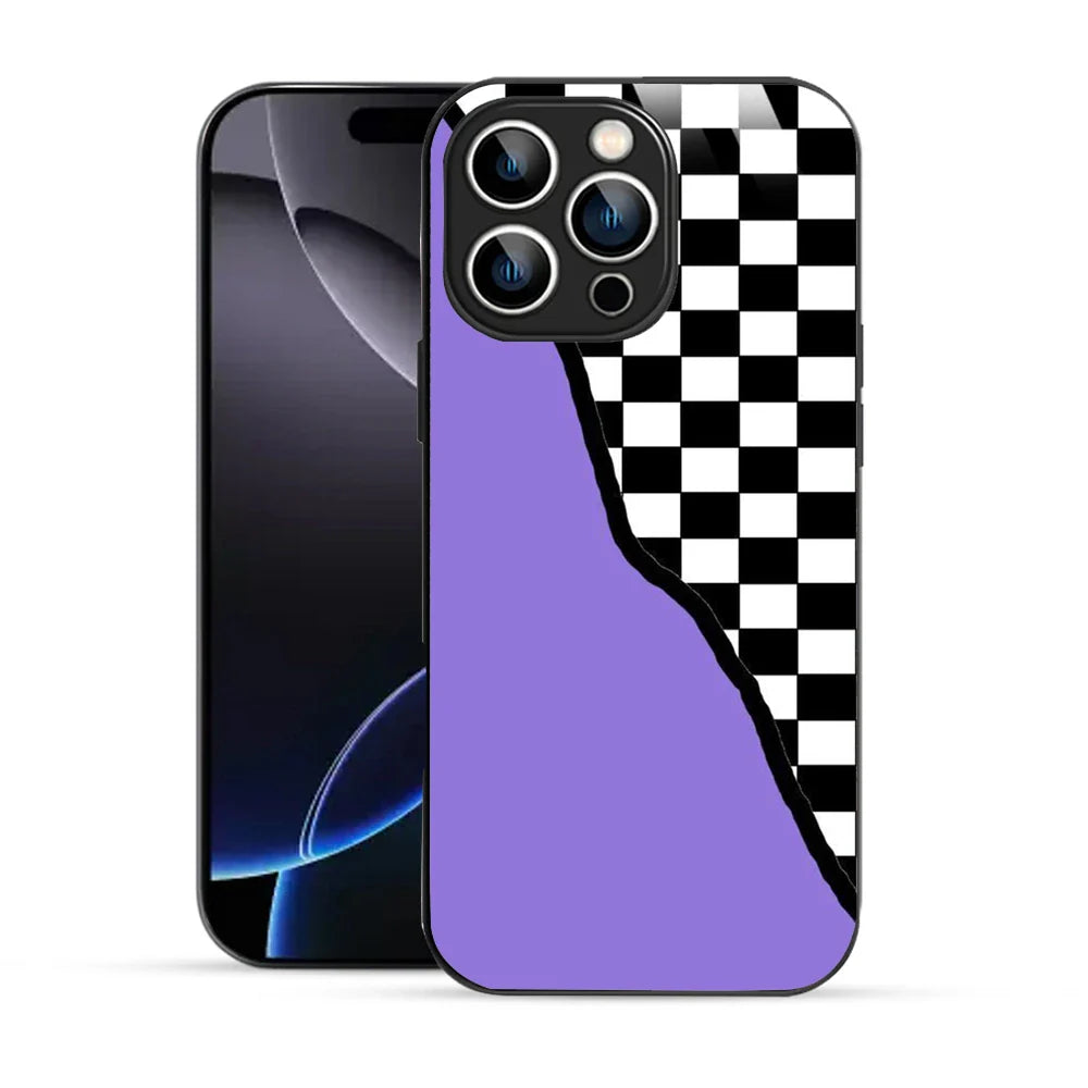 Bornstud Retro Checkerboard Aesthetic Printed Case for iPhone 16 Pro