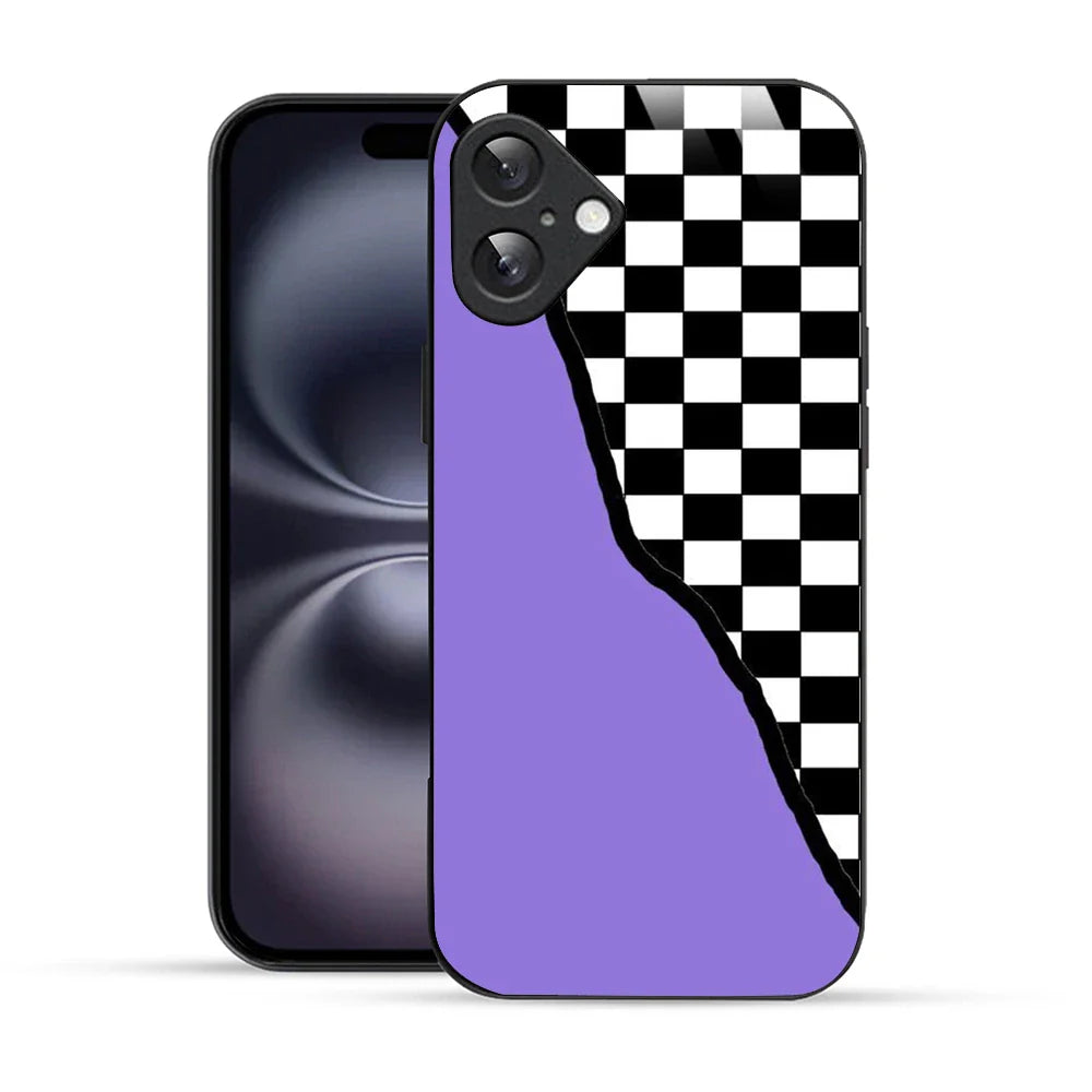 Bornstud Retro Checkerboard Aesthetic Printed Case for iPhone 16