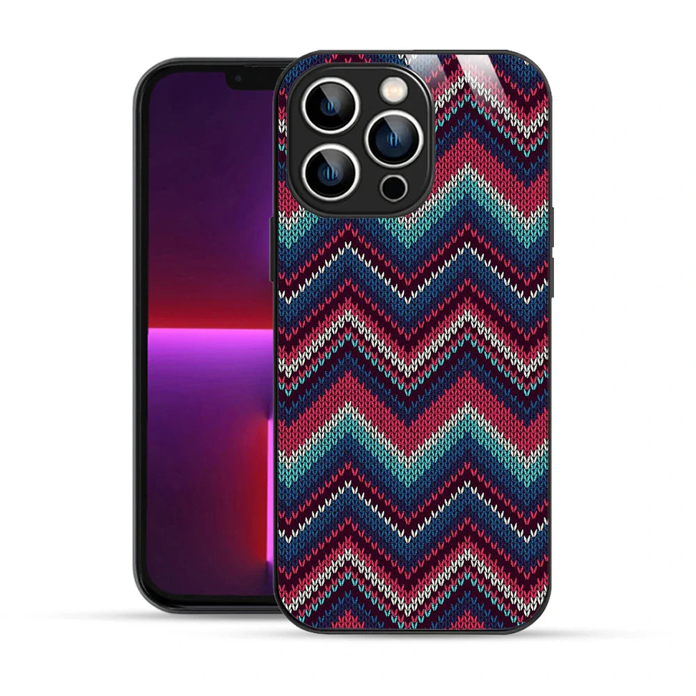 Bornstud Cozy Knit Pattern Aesthetic Printed Case for iPhone 13 Pro
