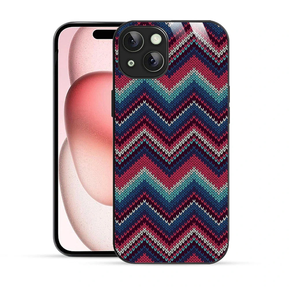 Bornstud Cozy Knit Pattern Aesthetic Printed Case for iPhone 15