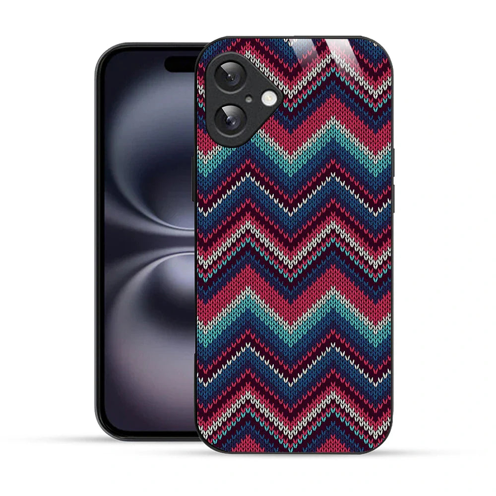 Bornstud Cozy Knit Pattern Aesthetic Printed Case for iPhone 16