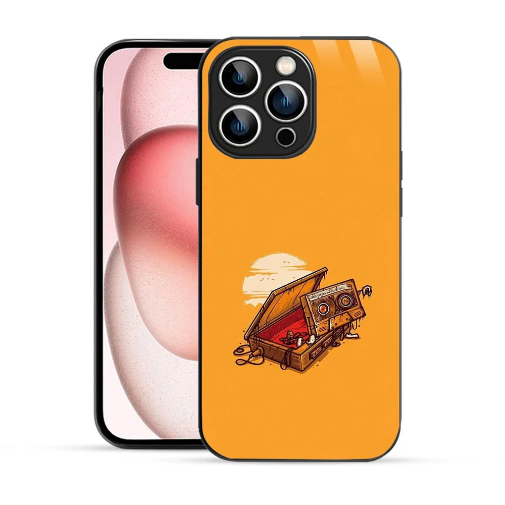 Bornstud Retro Cassette Vibes Printed Case for iPhone 15 Pro