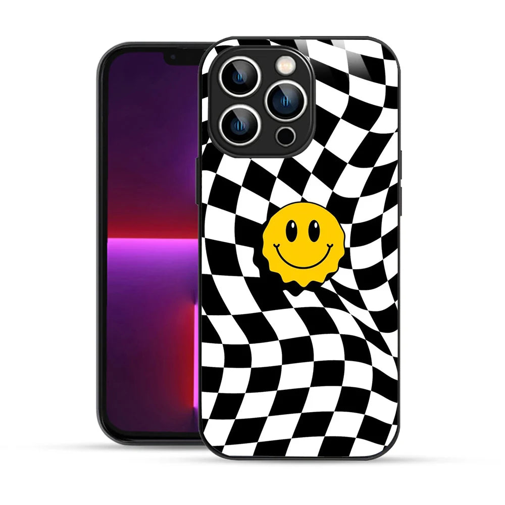 Bornstud Wavy Smile Check Printed Case for iPhone 13 Pro Max