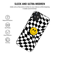 Bornstud Wavy Smile Check Printed Case for iPhone 11