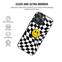 Bornstud Wavy Smile Check Printed Case for iPhone 14 Pro Max