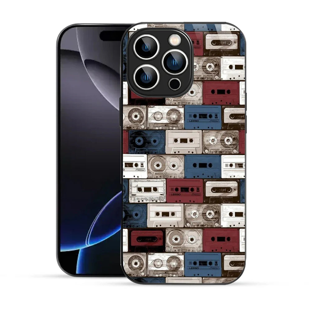 Bornstud Retro Tape Stack Printed Case