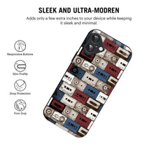 Bornstud Retro Tape Stack Printed Case for iPhone 16