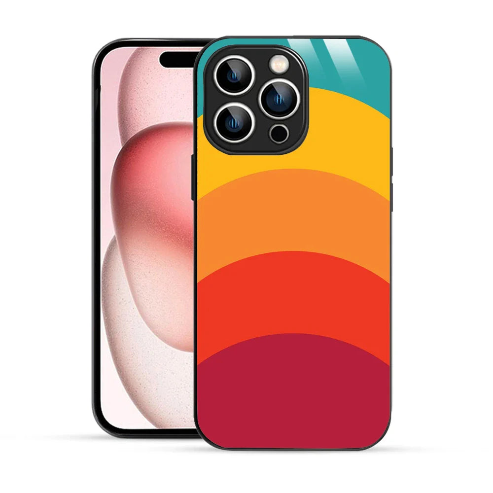 Bornstud Retro Sunset Printed Case for iPhone 15 Pro Max