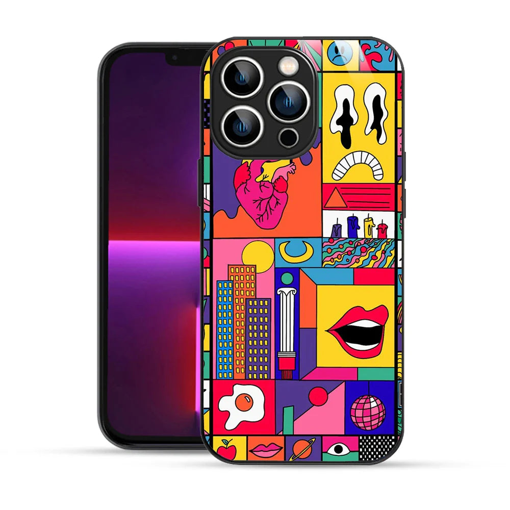 Bornstud Pop Art Collage Printed Case for iPhone 13 Pro