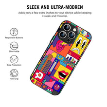 Bornstud Pop Art Collage Printed Case for iPhone 14 Pro
