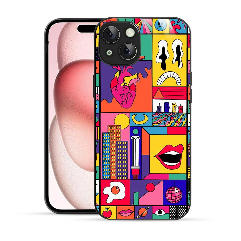 Bornstud Pop Art Collage Printed Case for iPhone 15 Plus