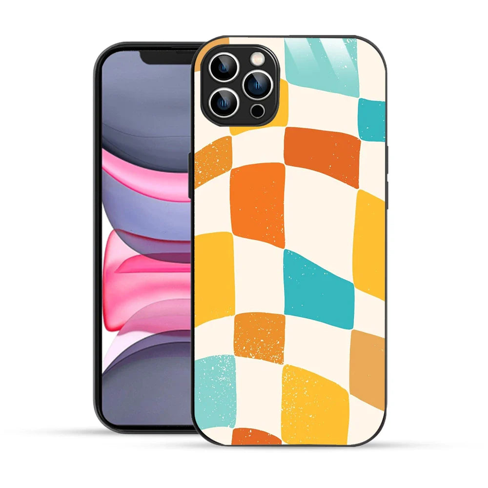 Bornstud Retro Checkerboard Printed Case for iPhone 12 Pro