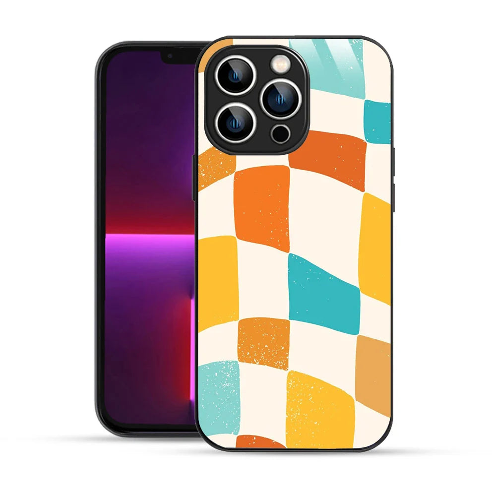 Bornstud Retro Checkerboard Printed Case for iPhone 13 Pro Max