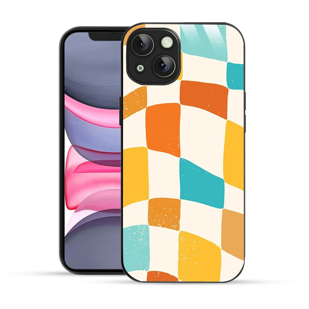 Bornstud Retro Checkerboard Printed Case for iPhone 14 Plus