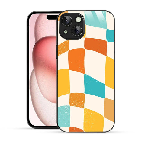 Bornstud Retro Checkerboard Printed Case for iPhone 15