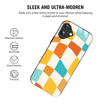 Bornstud Retro Checkerboard Printed Case for iPhone 16