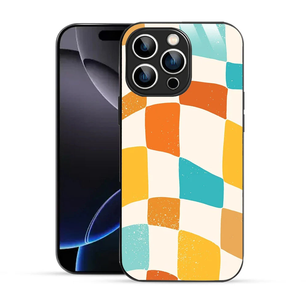 Bornstud Retro Checkerboard Printed Case for iPhone 16 Pro Max