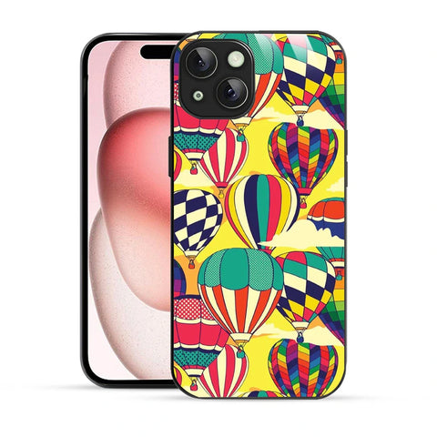 Bornstud Vibrant Hot Air Balloons Printed Case for iPhone 15
