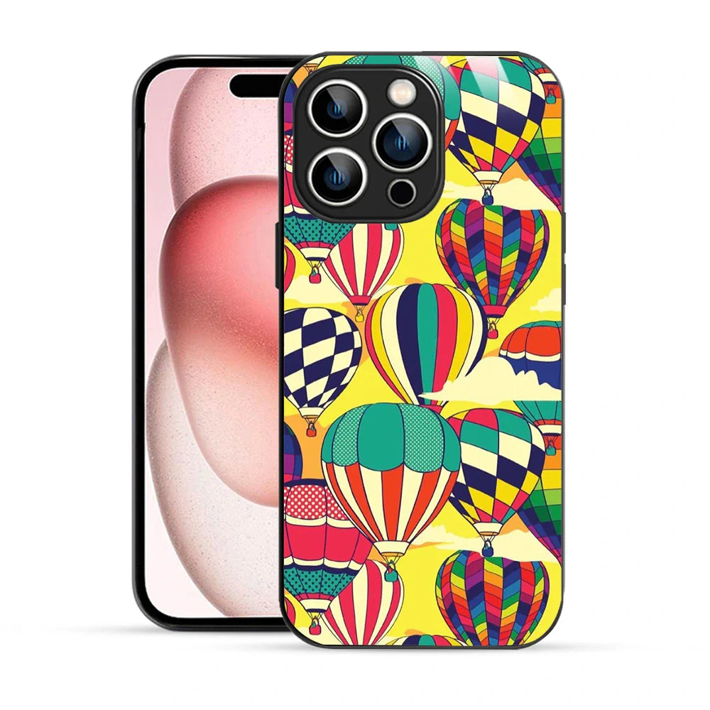 Bornstud Vibrant Hot Air Balloons Printed Case for iPhone 15 Pro
