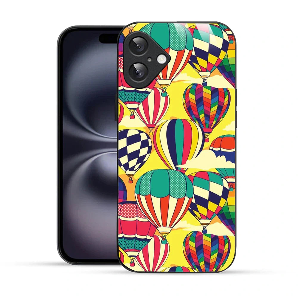 Bornstud Vibrant Hot Air Balloons Printed Case for iPhone 16 Plus