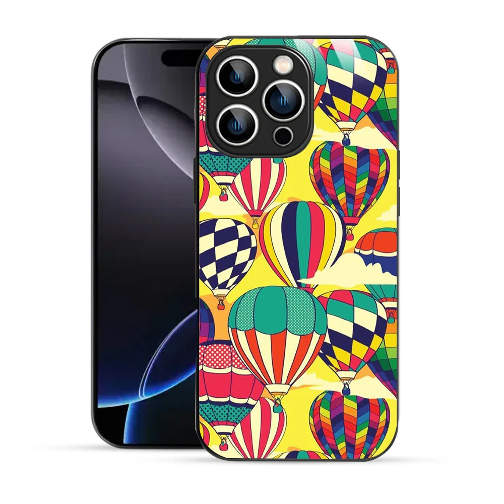 Bornstud Vibrant Hot Air Balloons Printed Case for iPhone 16 Pro Max