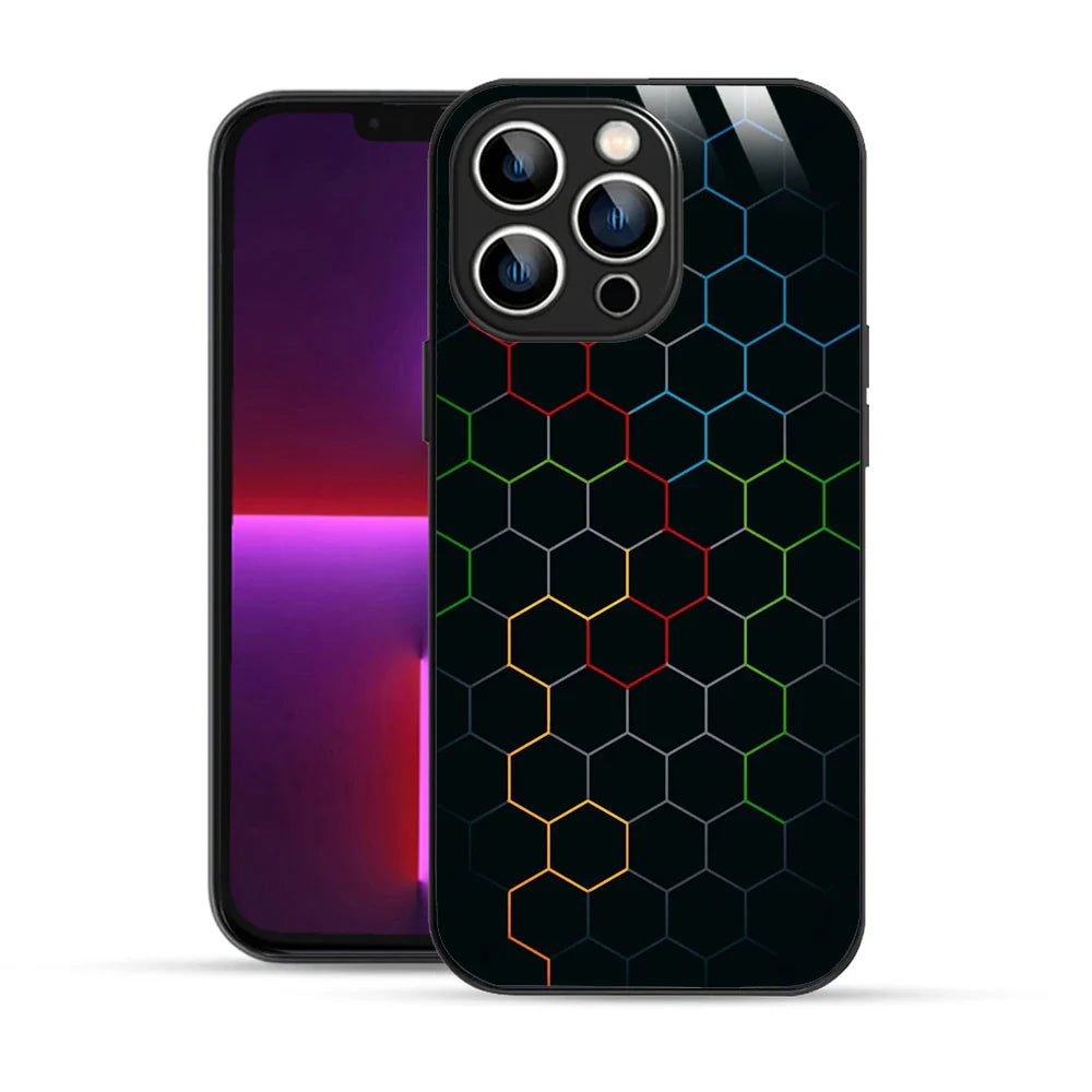 Bornstud Neon Hive Printed Case for iPhone 13 Pro