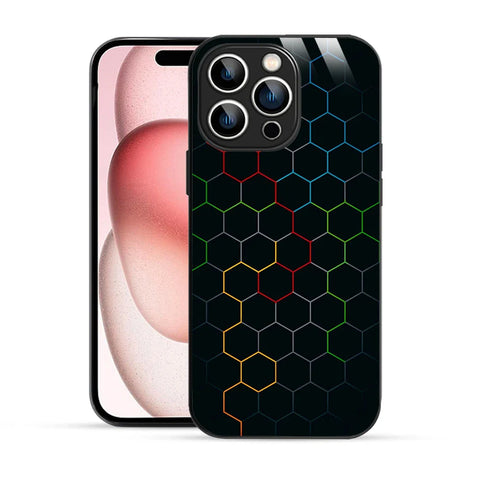 Bornstud Neon Hive Printed Case for iPhone 15 Pro