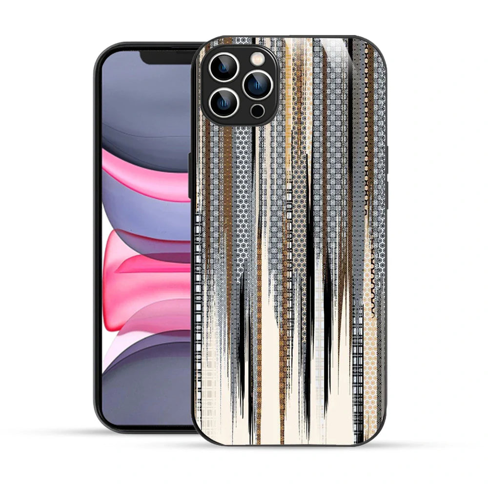 Bornstud Metallic Stripes Printed Case for iPhone 12 Pro