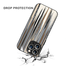 Bornstud Metallic Stripes Printed Case for iPhone 14 Pro Max