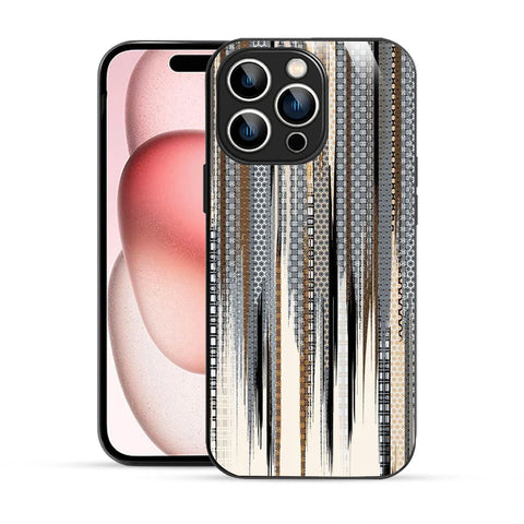 Bornstud Metallic Stripes Printed Case for iPhone 15 Pro