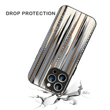 Bornstud Metallic Stripes Printed Case for iPhone 15 Pro