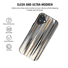 Bornstud Metallic Stripes Printed Case for iPhone 16