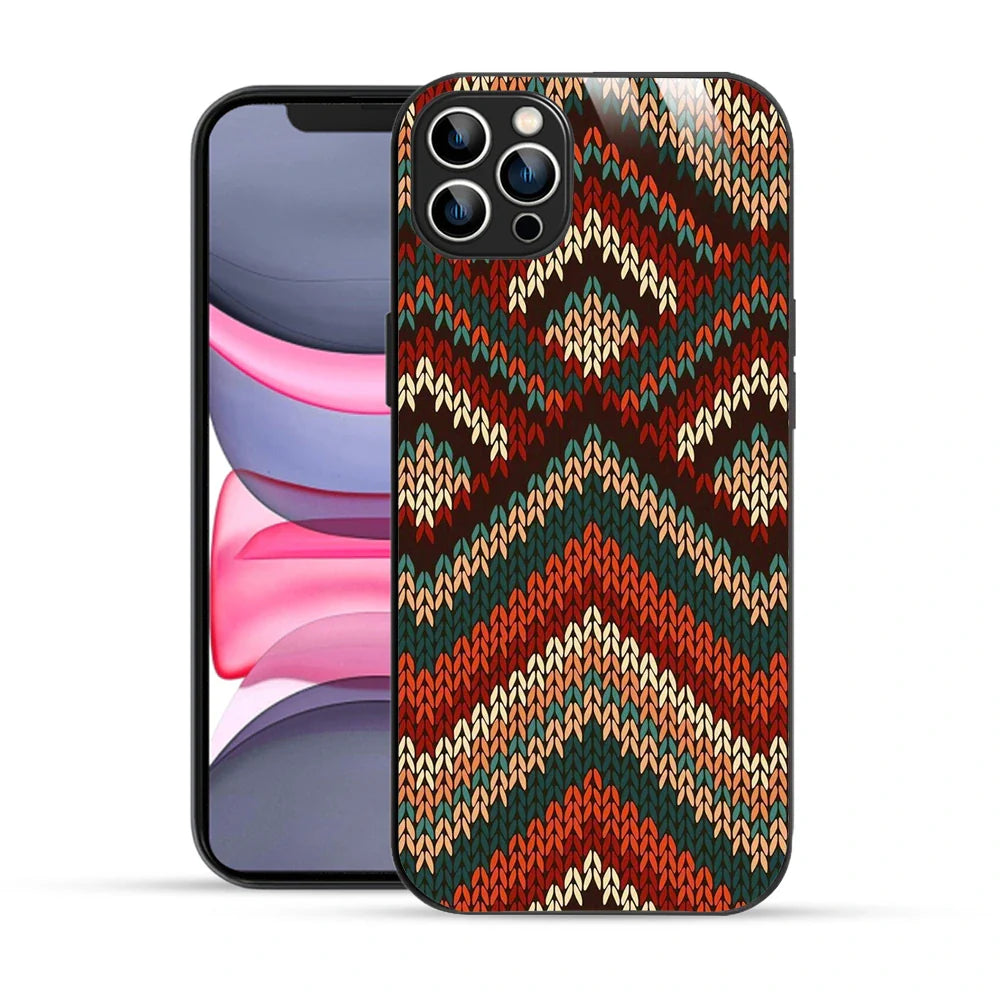 Bornstud Cozy Knit Chevron Printed Case for iPhone 12 Pro