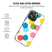 Bornstud Geometric Honeycomb Printed Case for iPhone 13 Pro Max