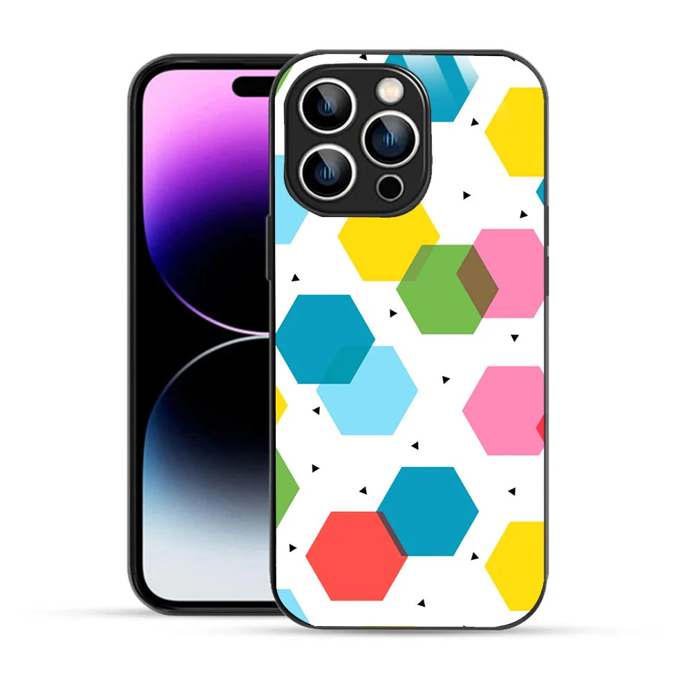 Bornstud Geometric Honeycomb Printed Case for iPhone 14 Pro