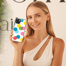 Bornstud Geometric Honeycomb Printed Case for iPhone 15