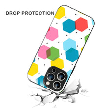 Bornstud Geometric Honeycomb Printed Case for iPhone 15 Pro