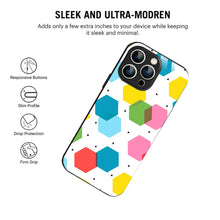 Bornstud Geometric Honeycomb Printed Case for iPhone 15 Pro