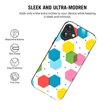 Bornstud Geometric Honeycomb Printed Case for iPhone 16