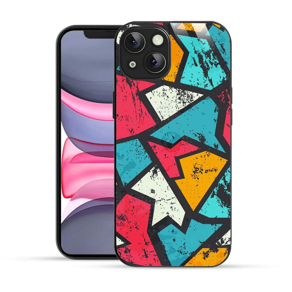 Bornstud Urban Shards Multi-Color Printed Case for iPhone 14 Plus