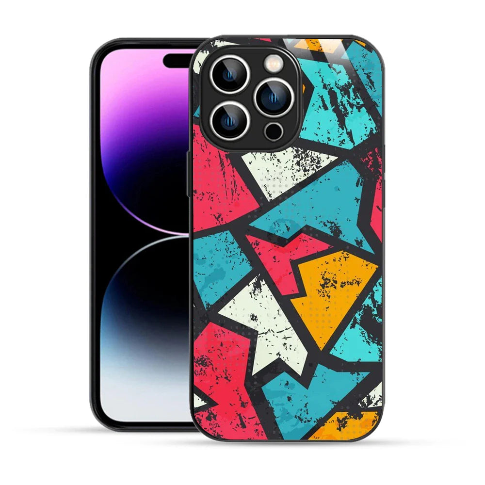 Bornstud Urban Shards Multi-Color Printed Case for iPhone 14 Pro Max