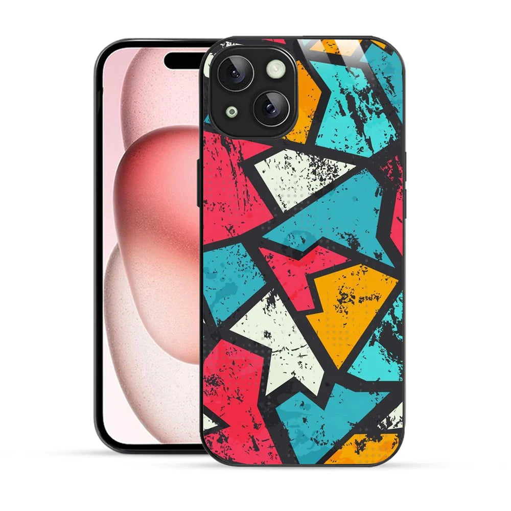 Bornstud Urban Shards Multi-Color Printed Case for iPhone 15
