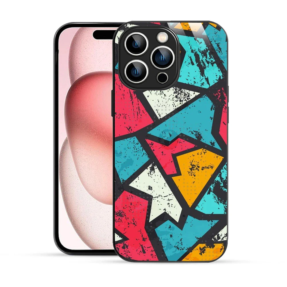 Bornstud Urban Shards Multi-Color Printed Case for iPhone 15 Pro