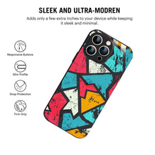 Bornstud Urban Shards Multi-Color Printed Case for iPhone 15 Pro