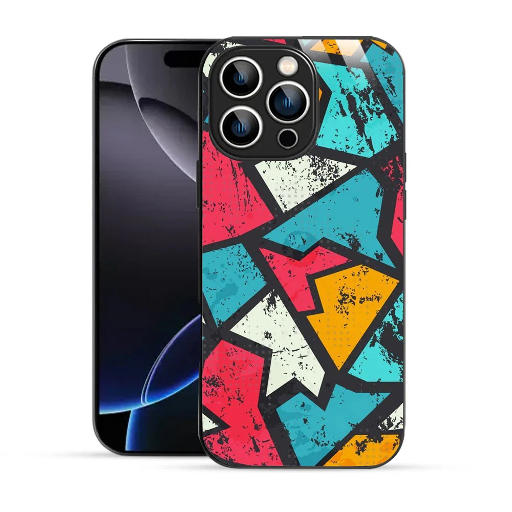 Bornstud Urban Shards Multi-Color Printed Case for iPhone 16 Pro