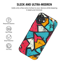 Bornstud Urban Shards Multi-Color Printed Case for iPhone 16 Plus
