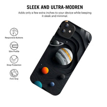 Bornstud Galaxy Solar collage Black Printed Case for iPhone 11