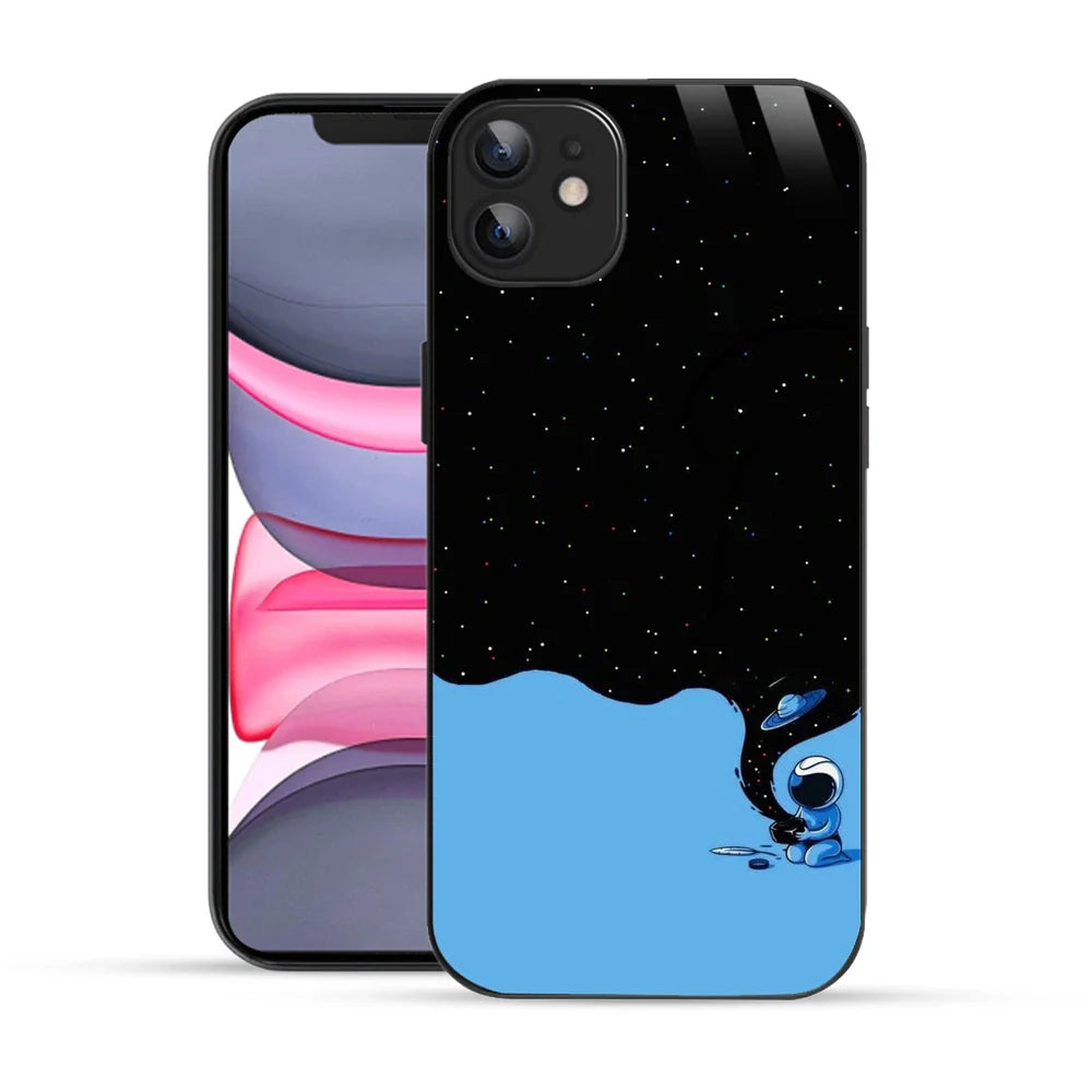 Bornstud Galaxy Astronouts blue Printed Case for iPhone 11